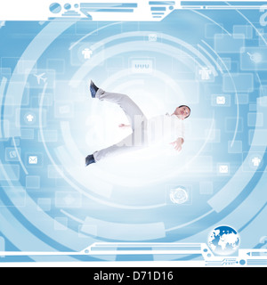 Man In Cyberspace Part 3,Let Me Flow Stock Photo