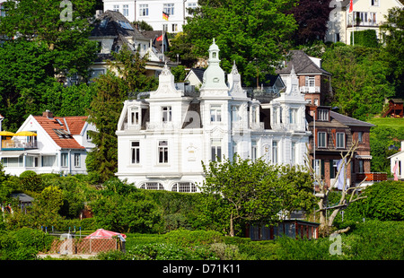 Beach hotel in Blankenese, Hamburg, Germany, Europe Stock Photo