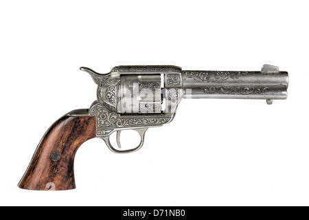 Isolated revolver colt. 45 Stock Photo