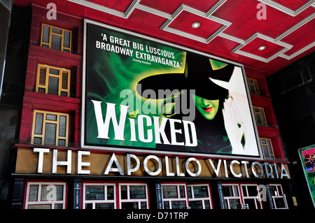 London, England, UK. Apollo Victoria Theatre (Ernest Walmsley Lewis: 1929) in Wilton Road. Opened 1930 (Wicked, 2013) Stock Photo
