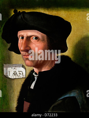 Self Portrait 1533 Jacob Cornelisz van Oostsanen 1472 - 1533 Dutch Netherlands Stock Photo