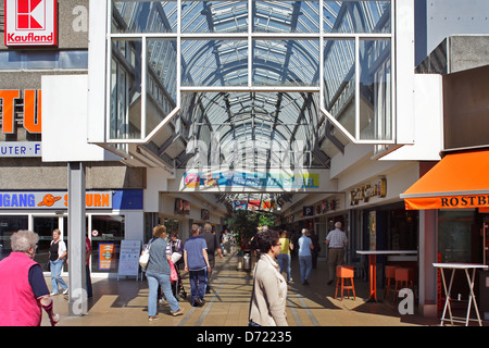 Berlin, Germany, pedestrians and shopping arcade in the settlement area Maerkisches Stock Photo