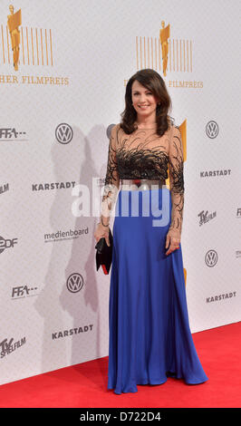 Berlin, Germany, 26 April 2013. German actress Iris Berben arrives to the ceremony for the 63rd German Film Awards in Berlin, Germany, 26 April 2013. Photo: BRITTA PEDERSEN/DPA/Alamy Live News Stock Photo