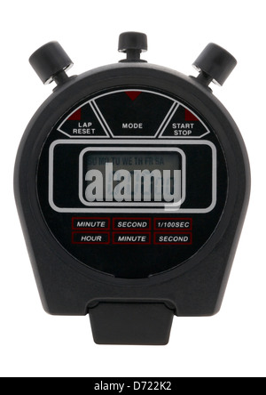 Digital stopwatch on white background Stock Photo