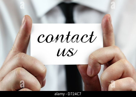 Contact us - business card Stock Photo