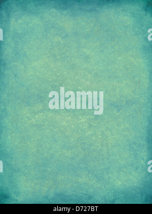 Character aged bue green motttled parchment paper background Stock Photo