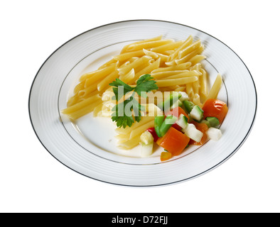 delicious macaroni pasta isolated on white background  Stock Photo