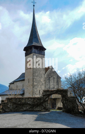 Castle Church, Spiez Stock Photo