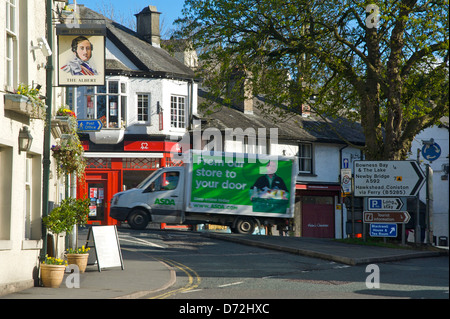 ASDA delivery van in Bowness, Lake District National Park, Cumbria, England UK Stock Photo