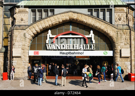 Central station and change hall in Hamburg, Germany, Europe Stock Photo