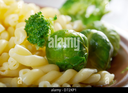 delicious macaroni pasta with vegetableon Stock Photo