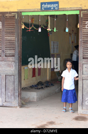 Phnom Penh, Cambodia, Schoolgirl Stock Photo