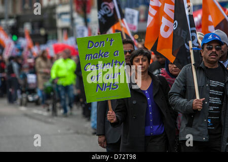 London, UK. 27th April 2013. March to Save Ealing Hospital A&E essential services from closure. Credit: Martyn Wheatley/Alamy Live News