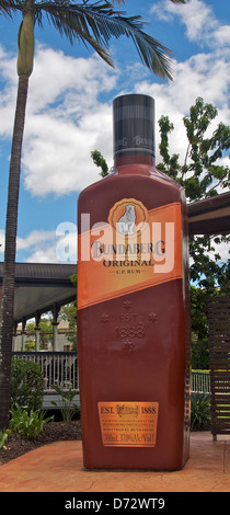 Large model of rum bottle Bundaberg distillery Bundaberg Queensland Australia Stock Photo