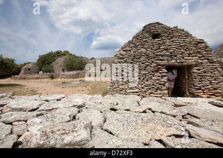 Gordes, France, Steinhuetten the Open Air Museum-Le Village des Bories- Stock Photo