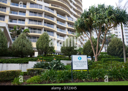 outrigger hotel on the new south wales,queensland border, the border runs through the hotel Stock Photo