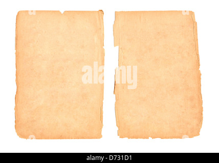 Two old blank papers Stock Photo