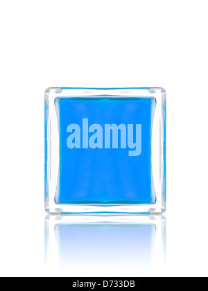 Glass blocks isolated against a white background Stock Photo