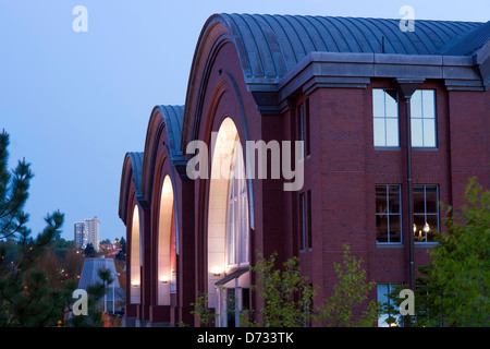 Horizontal composition of building architecture downtown Tacoma Stock Photo