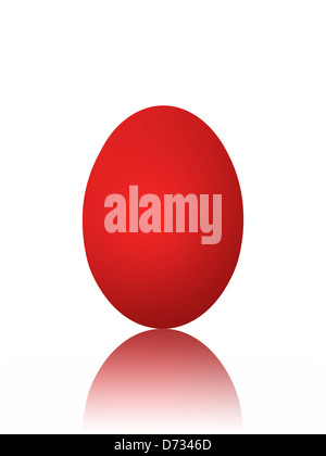 An easter egg illustration on a white background Stock Photo
