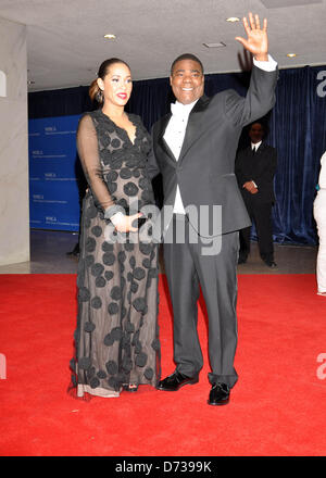 April 27, 2013 - Washington, District of Columbia, USA - Actor TRACY MORGAN and his wife  MEGAN WOLLOVER during red carpet arrivals at the White House Correspondents' Association Dinner at the Hilton Hotel. (Credit Image: © Tina Fultz/ZUMAPRESS.com) Stock Photo