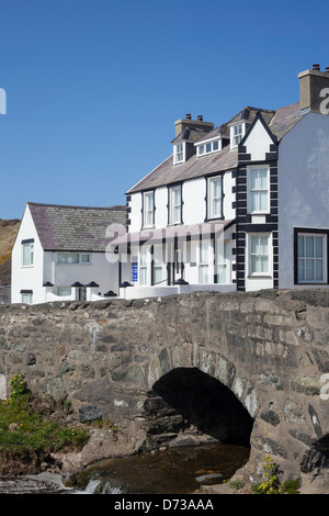 The small fishing village of Aberdaron on the Llŷn Peninsula, North Wales, UK Stock Photo