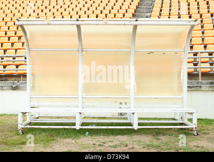 reserve and staff bench in sport stadium Stock Photo