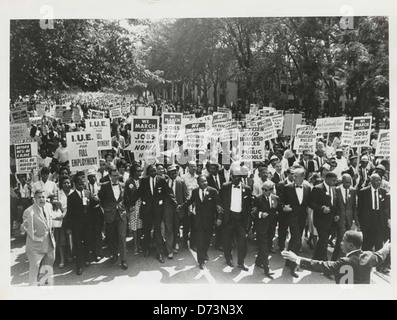 March on Washington for Jobs and Freedom, Martin Luther King, Jr. and Joachim Prinz pictured, 1963 Stock Photo