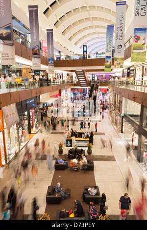 View of busy  Dubai Mall in United Arab Emirates UAE Stock Photo