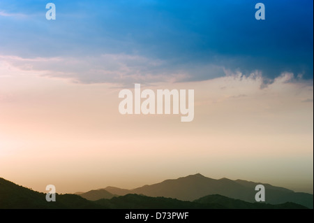 Colombia - Sunset over the Sierra Nevada de Santa Marta, a coastal mountain chain in northern colombia, district magdalena Stock Photo