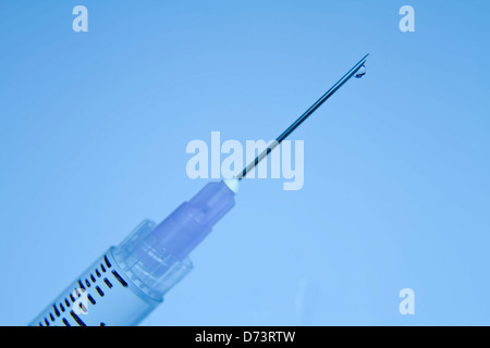 Medical Syringe with Serum Stock Photo