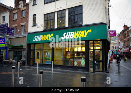 Subway Restaurant on in Liverpool, UK Stock Photo