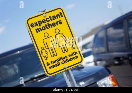 Parking Sign, Pregnant Expectant Mothers, Expecting Stock Photo