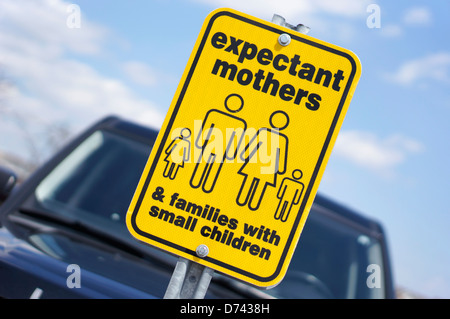 Parking Sign, Pregnant Expectant Mothers, Expecting Stock Photo