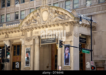 The Civic Theatre, home of the Lyric Opera of Chicago Stock Photo