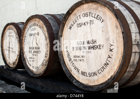 Bourbon Barrels Stock Photo