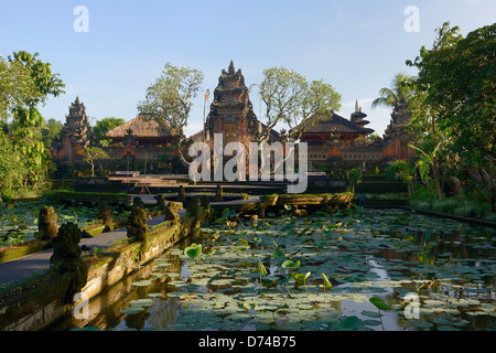 Indonesia, Bali, Ubud, Ornamental pond of the Pura Taman Saraswati temple Stock Photo