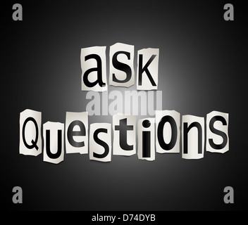 ask questions. Stock Photo