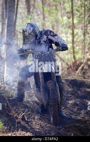 Motorbike racing at Panssari Cross Country -motocross race in Finland Stock Photo