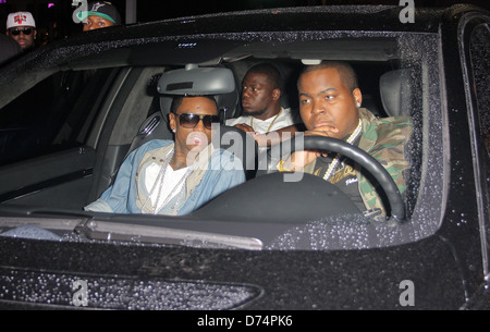 Soulja Boy and Sean Kingston Soulja Boy's 21st birthday party at Club Play Miami Beach, Florida - 30.07.11 Stock Photo