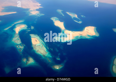 Aerophotography Red Sea, Egypt, Africa Stock Photo