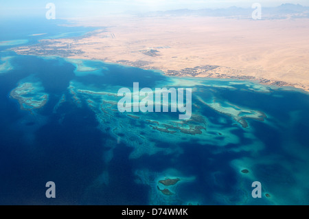 Aerophotography Red Sea, Egypt, Africa Stock Photo