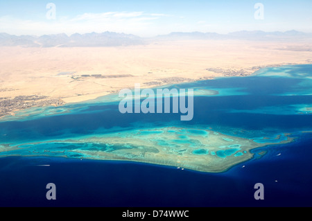 Aerophotography Red Sea, Egypt, Africa Stock Photo