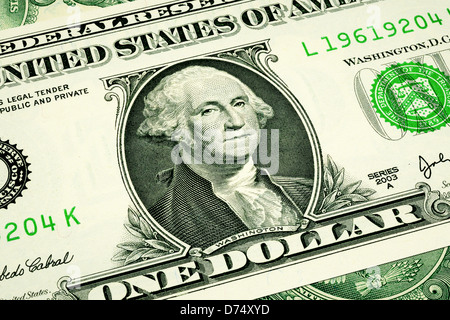 Dollar bill - close up Stock Photo