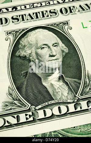 US one dollar bill closeup macro, 1 usd banknote Stock Photo - Alamy
