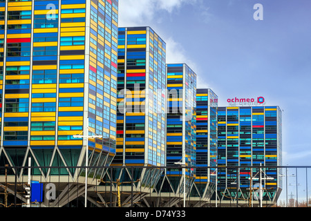 modern and colourful architecture in Leiden, South Holland, Netherlands Stock Photo