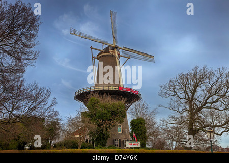 windmill museum De Valk in Leiden, South Holland, Netherlands Stock Photo
