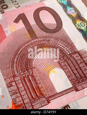 10 euro note close up Stock Photo