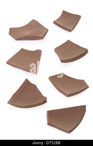 Chocolate pieces and chips collection Stock Photo