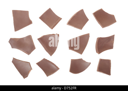 Chocolate pieces and chips collection Stock Photo